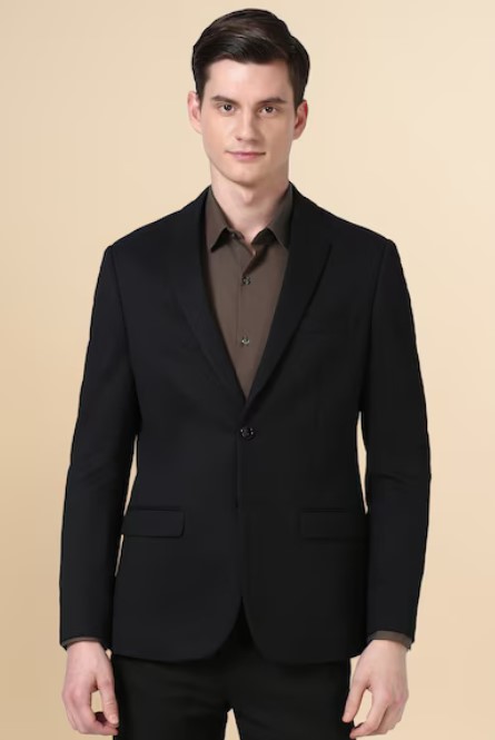 Screenshot 2026-07-23 135656 Men Black Textured Formal Blazer