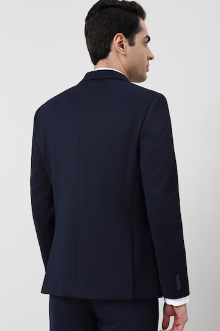 Screenshot 2026-07-23 140047 Men Navy Textured Formal Blazer - Image 4