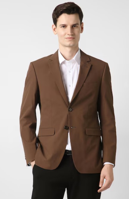 Screenshot 2026-07-23 140830 Men Brown Solid Formal Blazer
