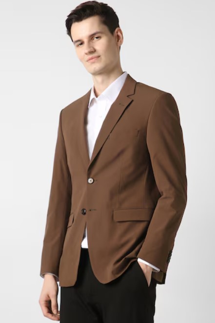 Screenshot 2026-07-23 140855 Men Brown Solid Formal Blazer - Image 4